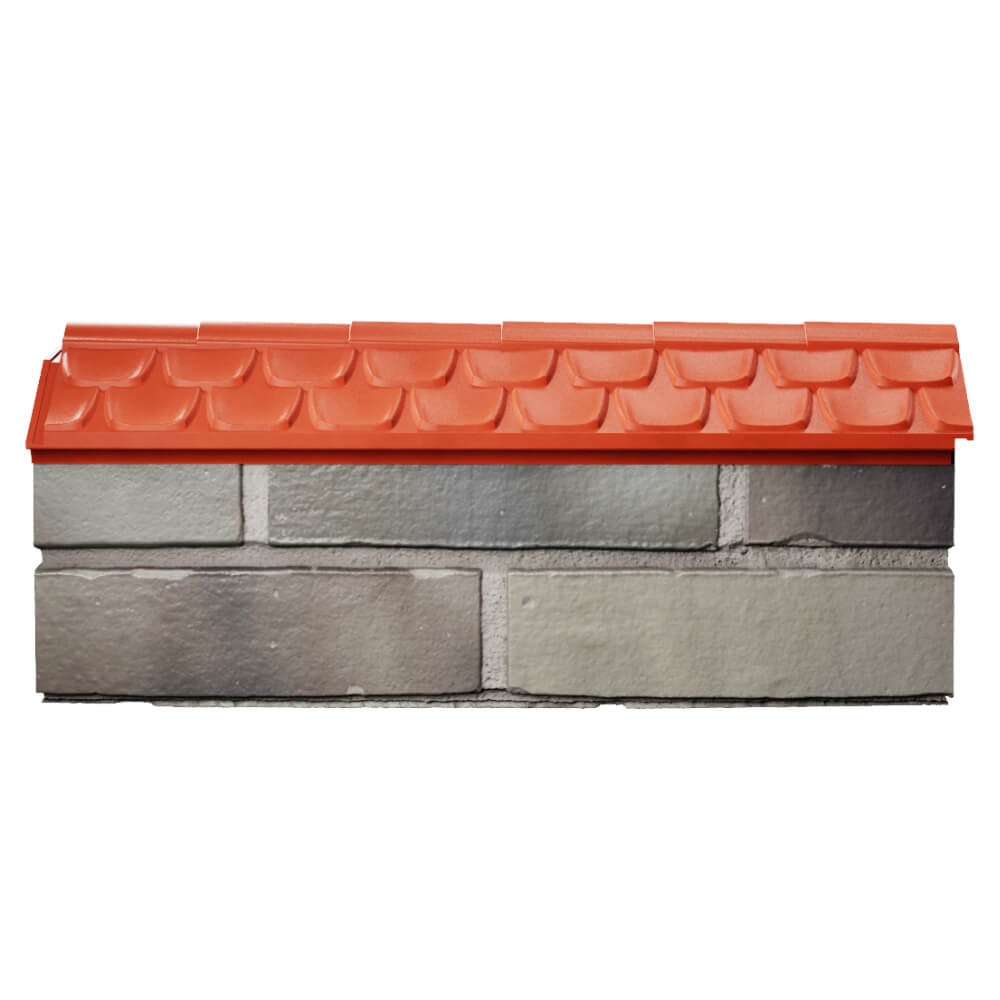 Парапет Zking Эльбрус Красный с посадкой на 0.5 кирпича (130мм) в Старом Осколе фото