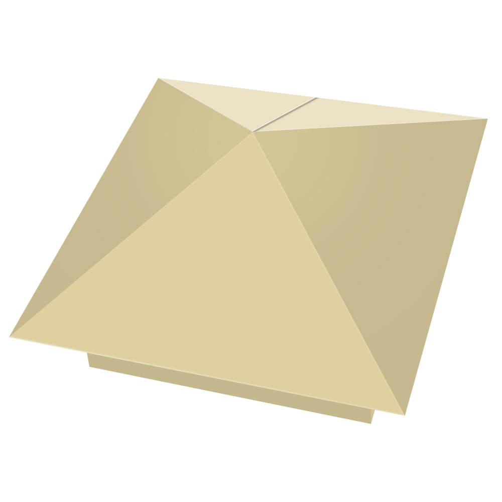 Колпак металлический 400х400мм RAL1014 Бежевый заборный Старый Оскол фото