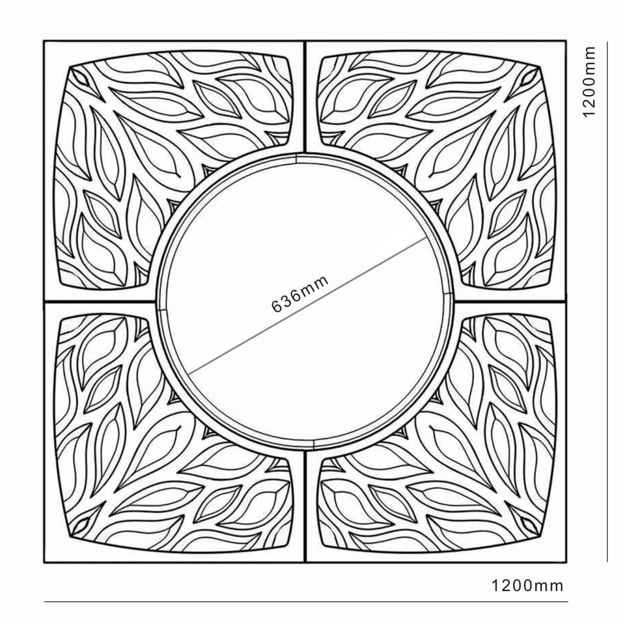 Приствольная решетка для дерева ZKING CRUST 1.2х1.2м Черная в Старом Осколе фото