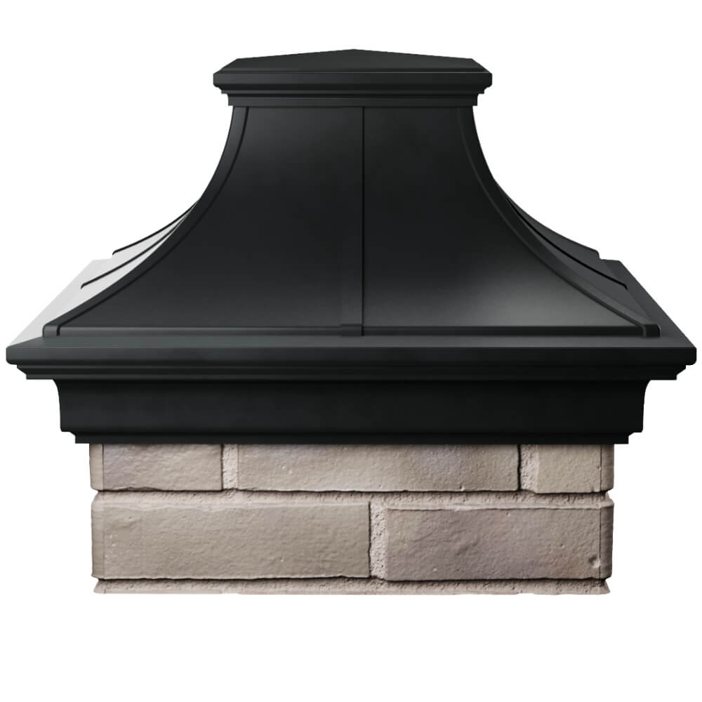 Колпак Zking Монблан Премиум Черный на столб 1.5х1.5 кирпича (385х385мм) Старый Оскол фото