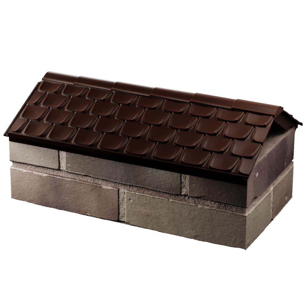 Парапет Zking Эльбрус Коричневый с посадкой на 1 кирпич (255мм) в Старом Осколе фото