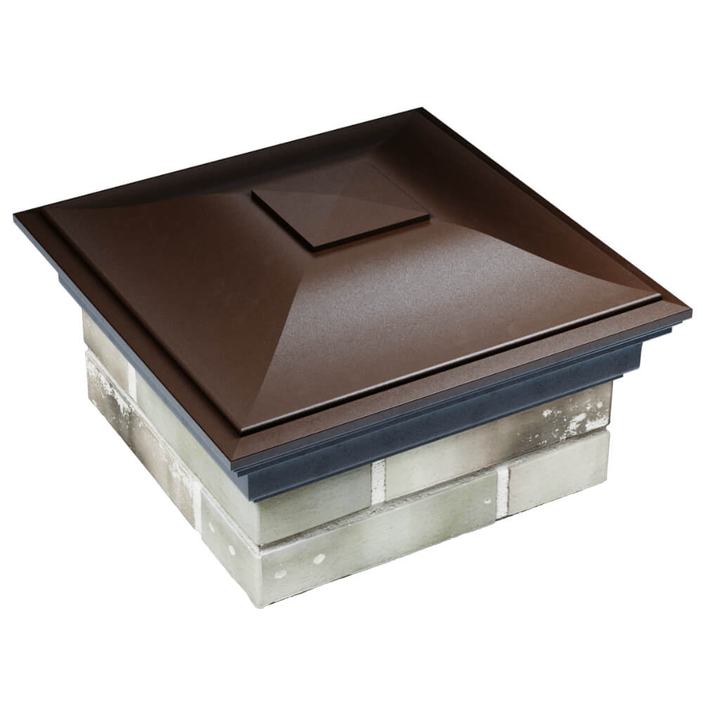 Колпак Zking Монблан Коричневый на столб 1.5х1.5 кирпича (385х385мм) в Старом Осколе фото