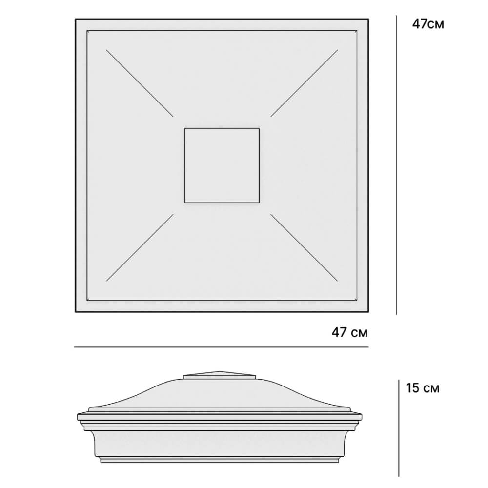 Колпак Zking Монблан Коричневый на столб 1.5х1.5 кирпича (385х385мм) в Старом Осколе фото