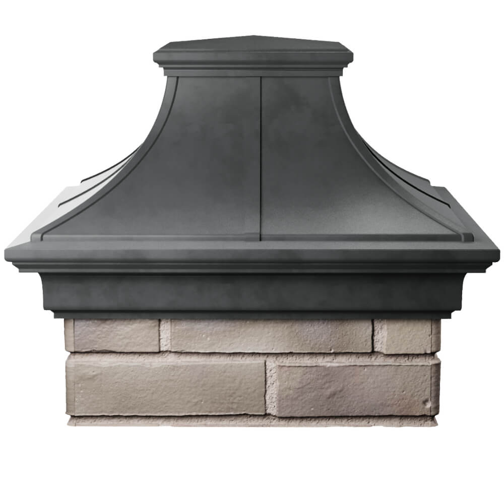 Колпак Zking Монблан Премиум Серый на столб 1.5х1.5 кирпича (385х385мм) Старый Оскол фото