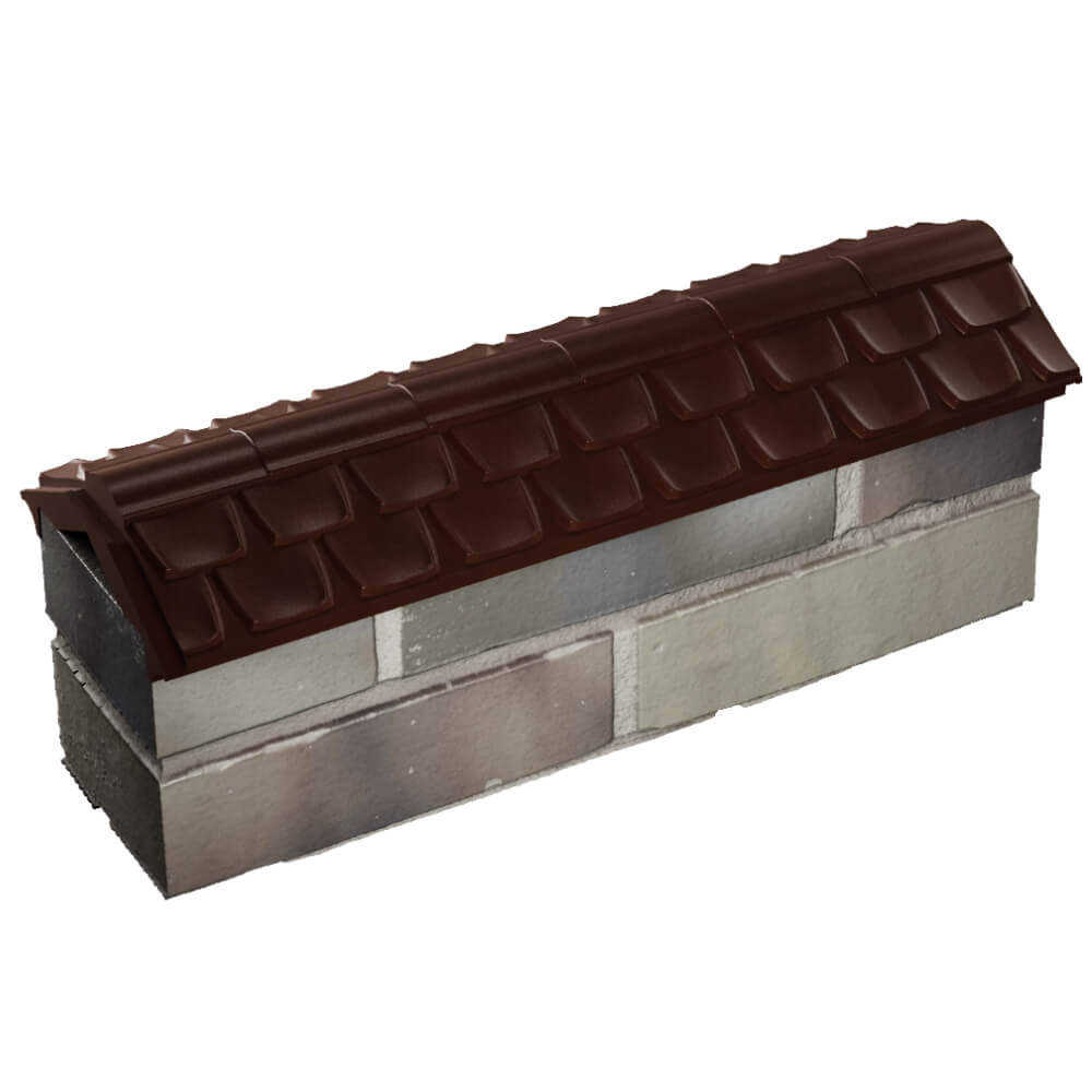 Парапет Zking Эльбрус Коричневый с посадкой на 0.5 кирпича (130мм) в Старом Осколе фото