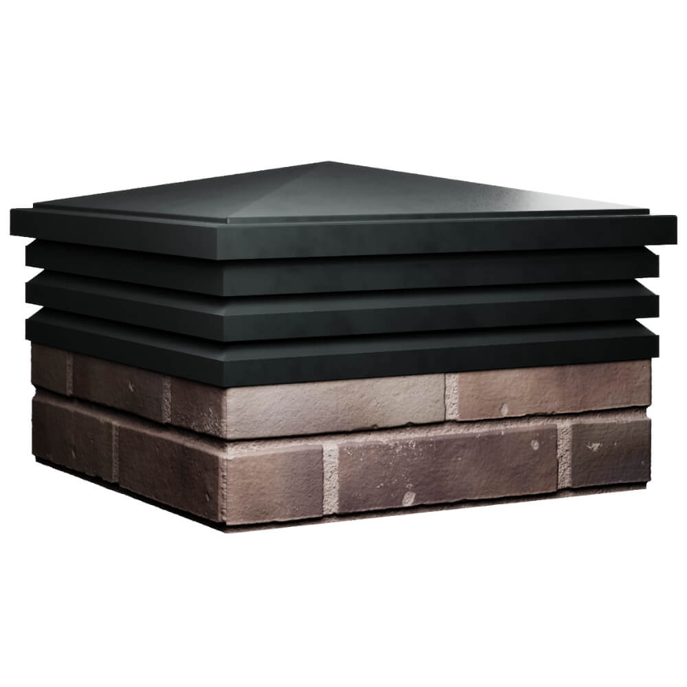 Колпак Zking Бона ХайТек Черный на столб 2х2 кирпича (513х513мм) в Старом Осколе фото