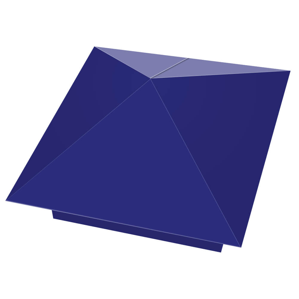 Колпак металлический 400х400мм RAL5002 Синий Ультрамарин заборный Старый Оскол фото