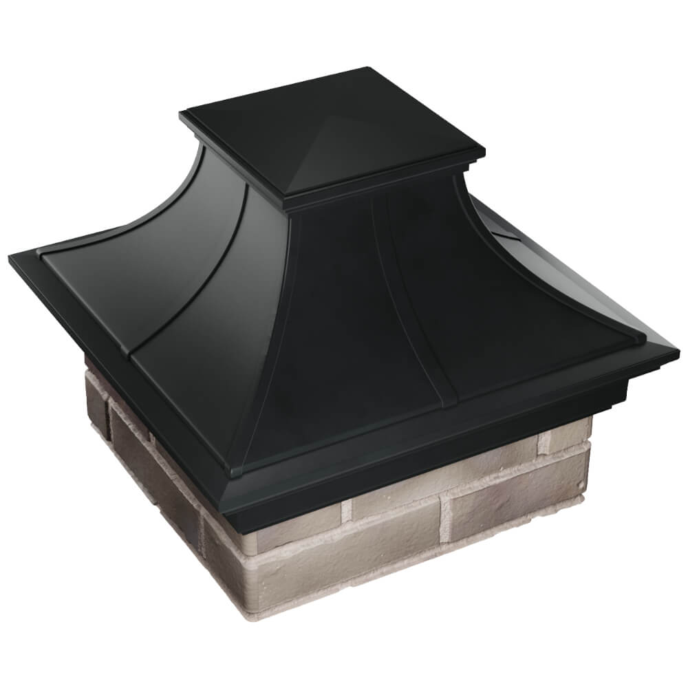 Колпак Zking Монблан Премиум Черный на столб 1.5х1.5 кирпича (385х385мм) в Старом Осколе фото