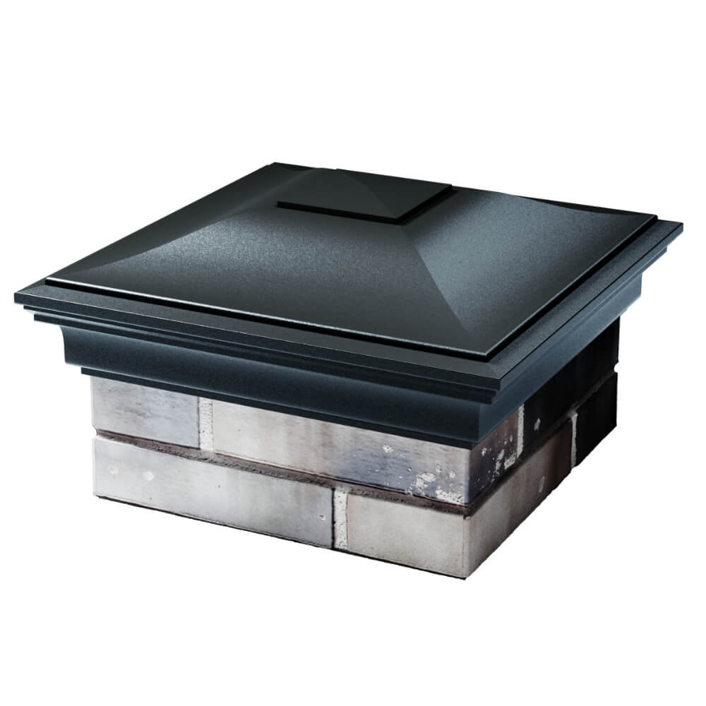 Колпак Zking Монблан Черный на столб 1.5х1.5 кирпича (385х385мм)