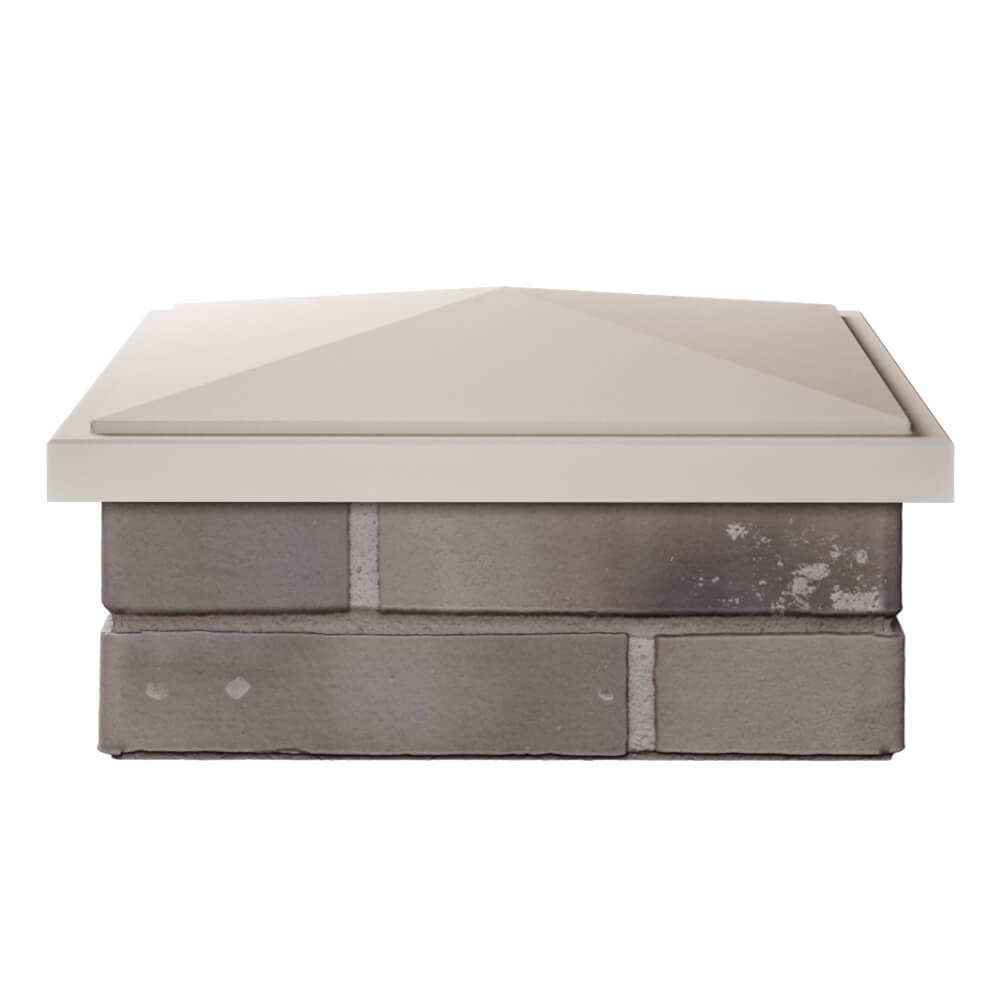 Колпак Zking БонаМоно Бежевый на столб 1.5х1.5 кирпича (385х385, 400х400мм) Старый Оскол фото