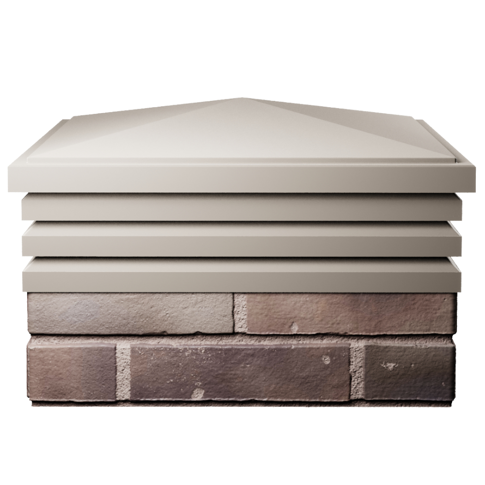 Колпак Zking Бона ХайТек Бежевый на столб 2х2 кирпича (513х513мм) Старый Оскол фото