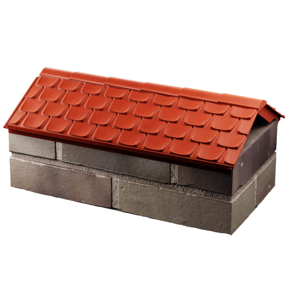 Парапет Zking Эльбрус Красный с посадкой на 1 кирпич (255мм) в Старом Осколе фото