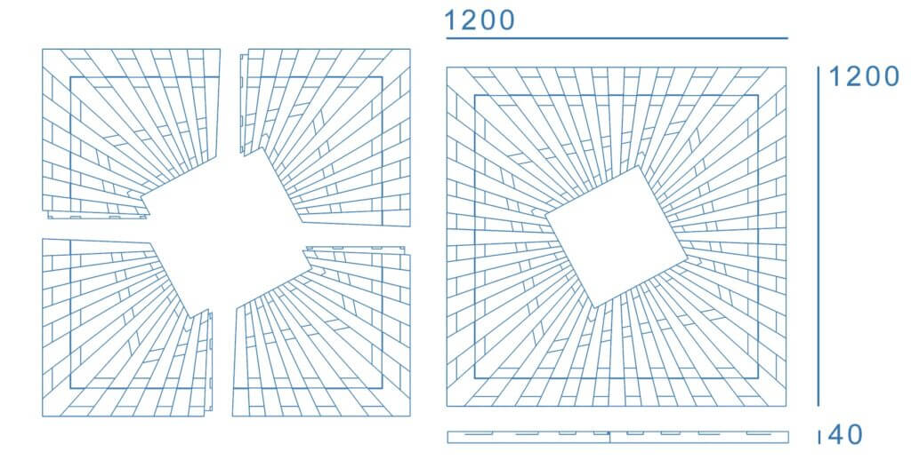 Приствольная решетка для дерева ZKING ATMOSPHERE 1.2х1.2м Красная в Старом Осколе фото