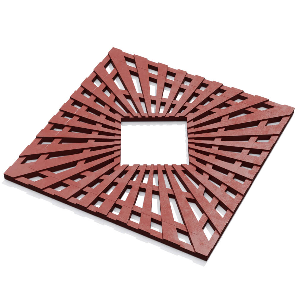 Приствольная решетка для дерева ZKING ATMOSPHERE 1.2х1.2м Красная в Старом Осколе фото