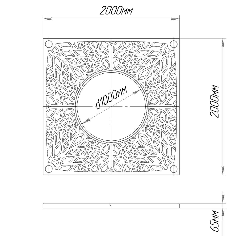 Приствольная решетка для дерева ZKING CRUST 2х2м Черная в Старом Осколе фото