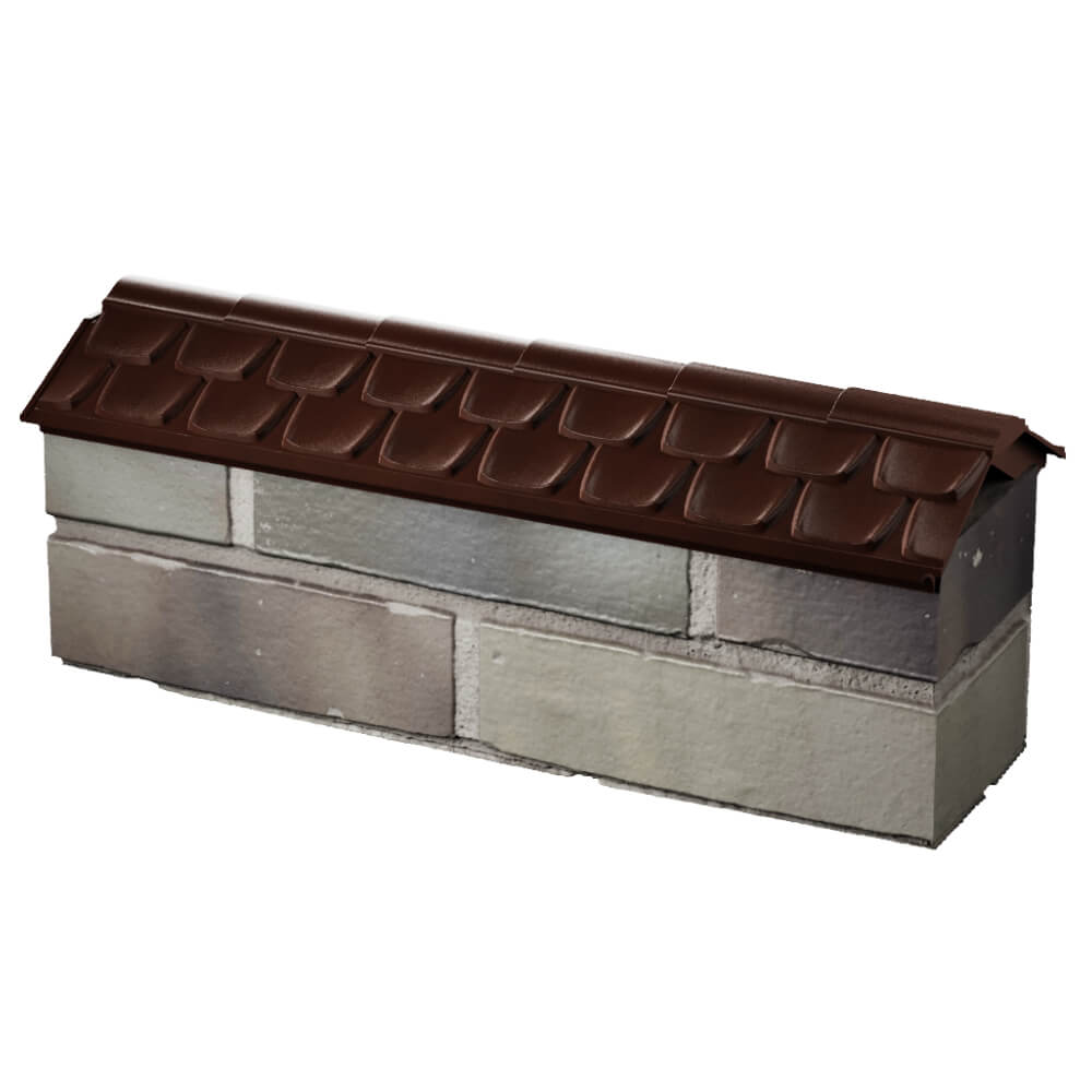 Парапет Zking Эльбрус Коричневый с посадкой на 0.5 кирпича (130мм) в Старом Осколе фото