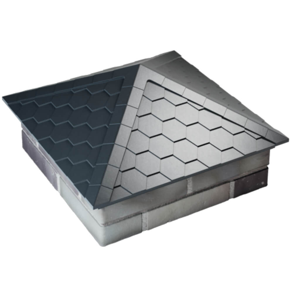 Колпак Zking Эверест Серый на столб 2х2 кирпича (535х535мм) Старый Оскол фото