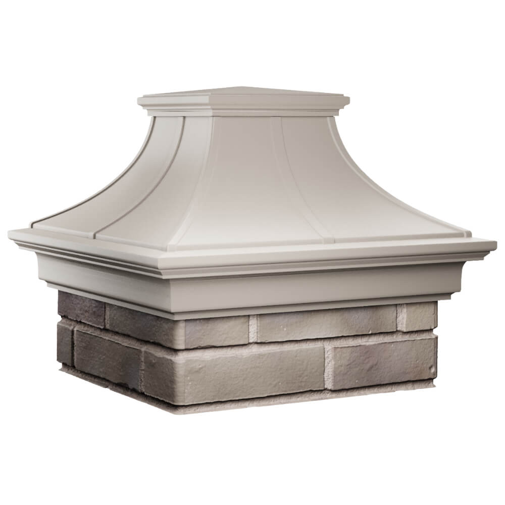Колпак Zking Монблан Премиум Бежевый на столб 1.5х1.5 кирпича (385х385мм) в Старом Осколе фото