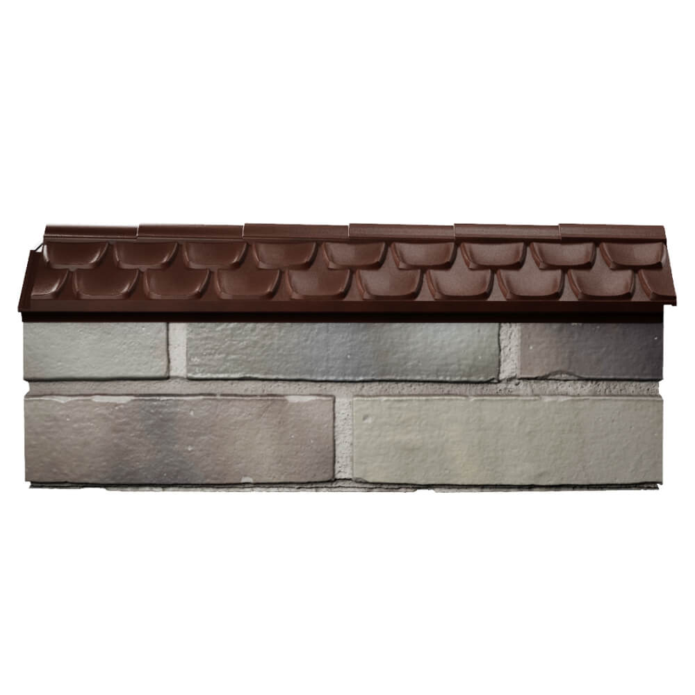 Парапет Zking Эльбрус Коричневый с посадкой на 0.5 кирпича (130мм) в Старом Осколе фото