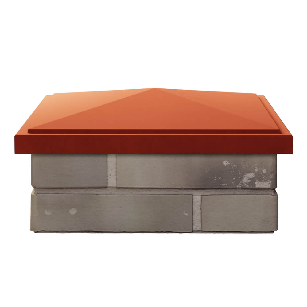 Колпак Zking БонаМоно Красный на столб 1.5х1.5 кирпича (385х385, 400х400мм) Старый Оскол фото