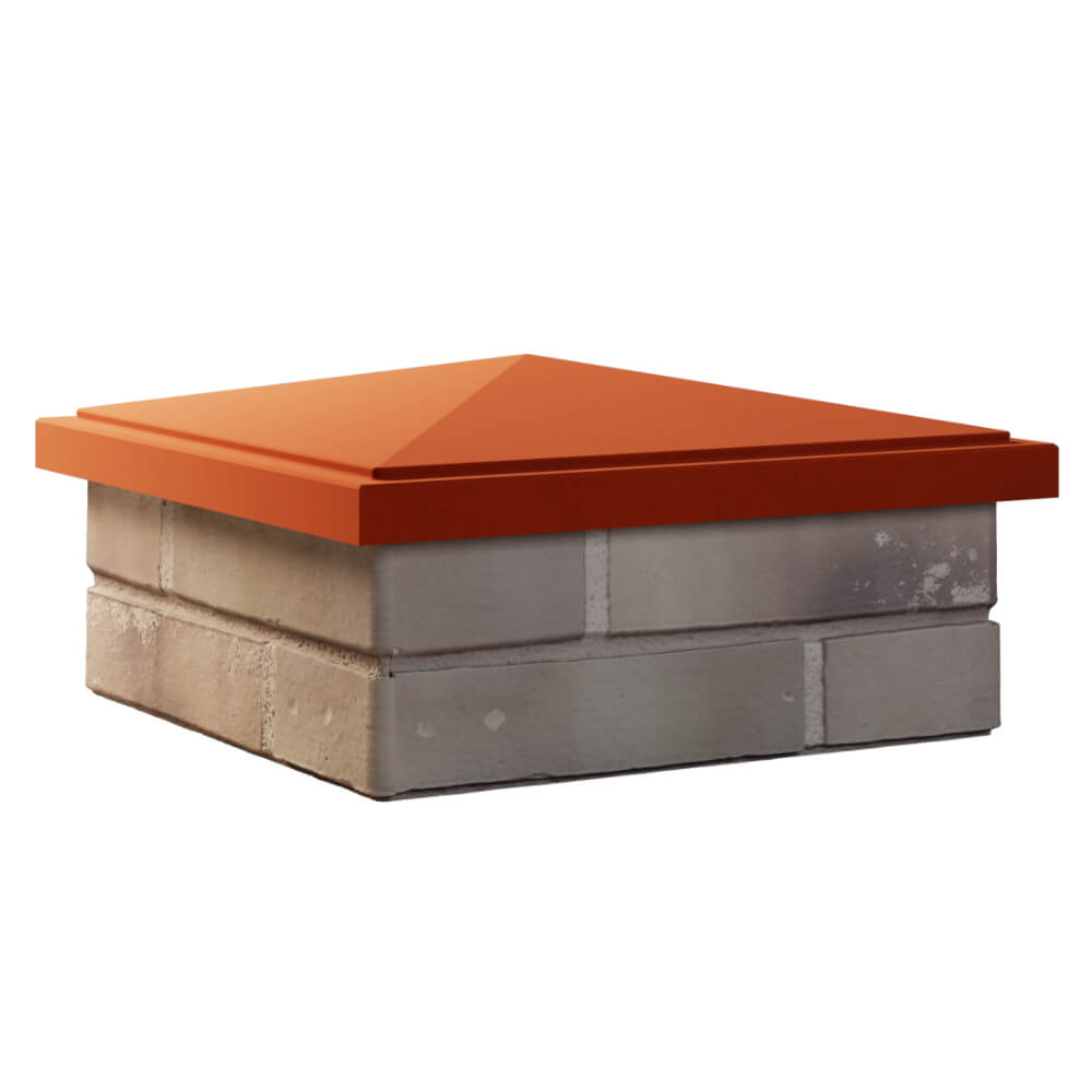 Колпак Zking БонаМоно Красный на столб 1.5х1.5 кирпича (385х385, 400х400мм) в Старом Осколе фото