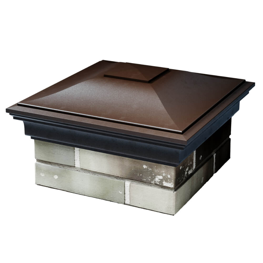 Колпак Zking Монблан Коричневый на столб 1.5х1.5 кирпича (385х385мм) в Старом Осколе фото