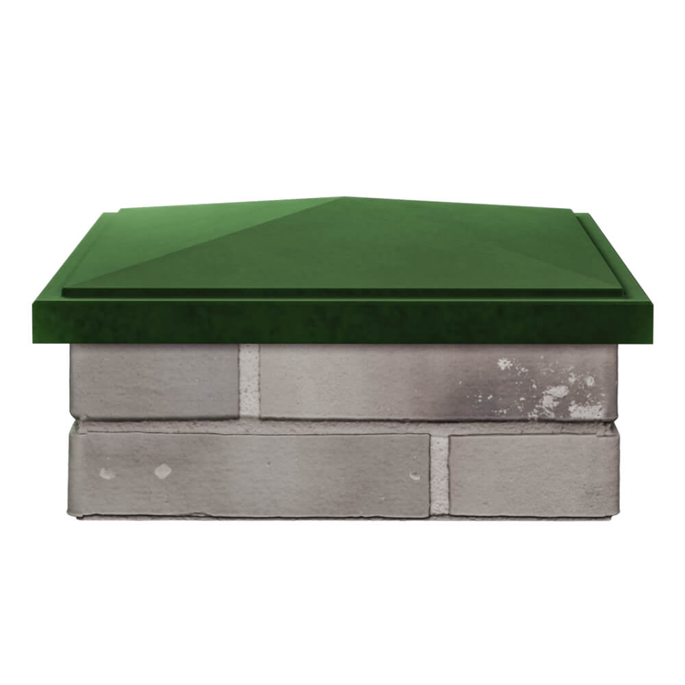 Колпак Zking БонаМоно Зеленый на столб 1.5х1.5 кирпича (385х385, 400х400мм) Старый Оскол фото