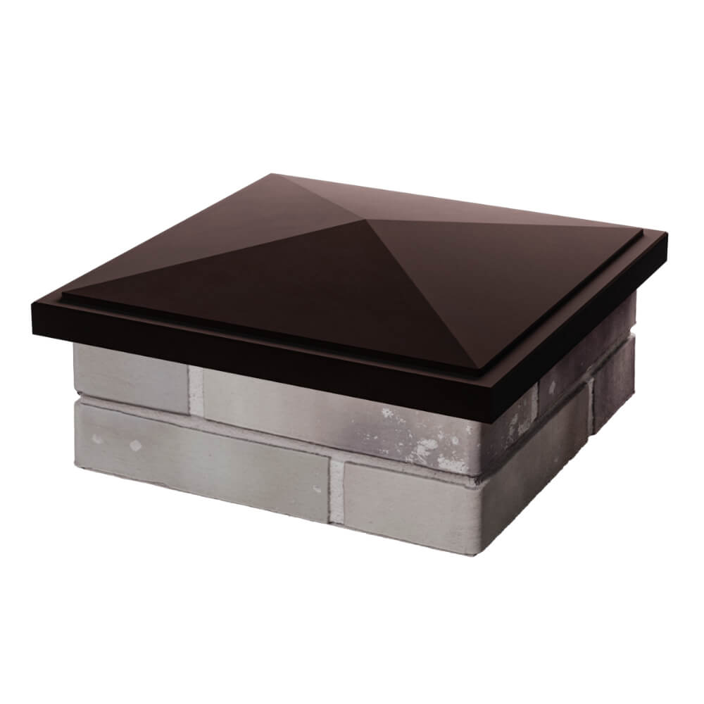 Колпак Zking БонаМоно Коричневый на столб 1.5х1.5 кирпича (385х385, 400х400мм) в Старом Осколе фото