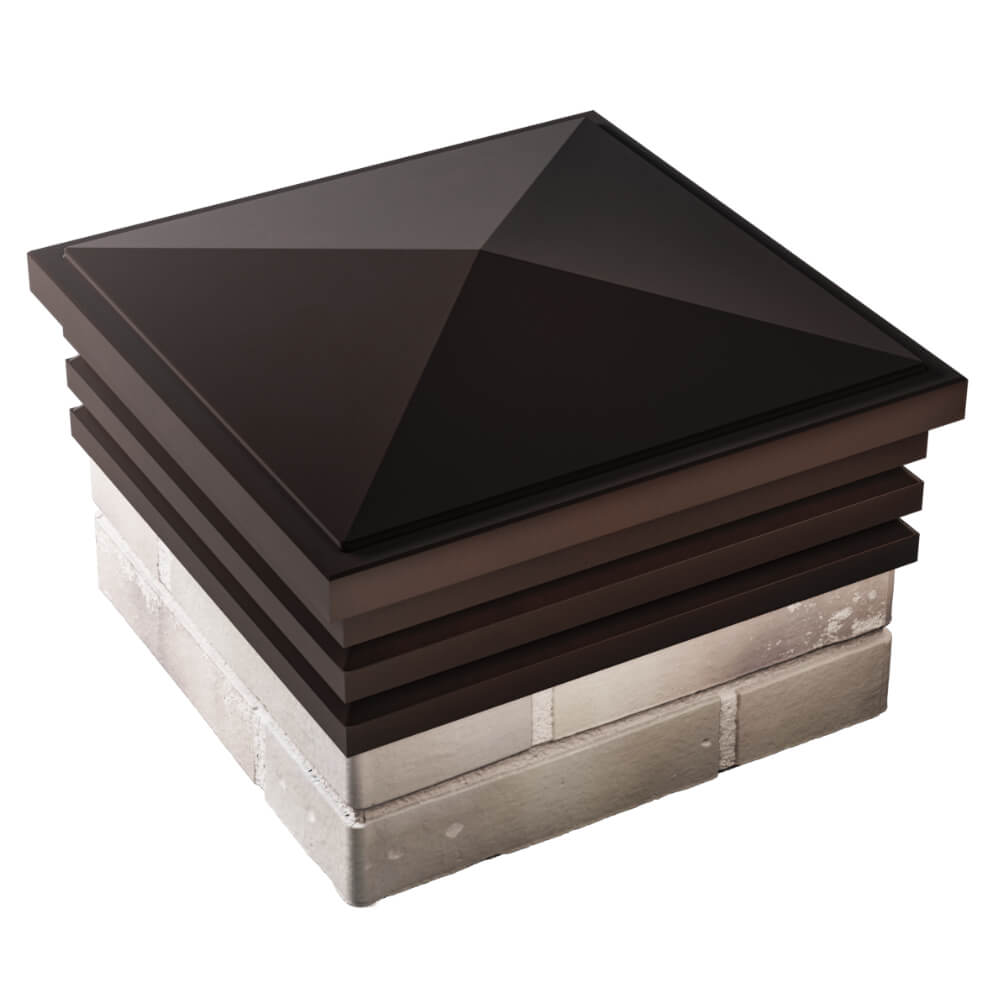 Колпак Zking Бона ХайТек Коричневый на столб 1.5х1.5 кирпича (385х385мм) в Старом Осколе фото