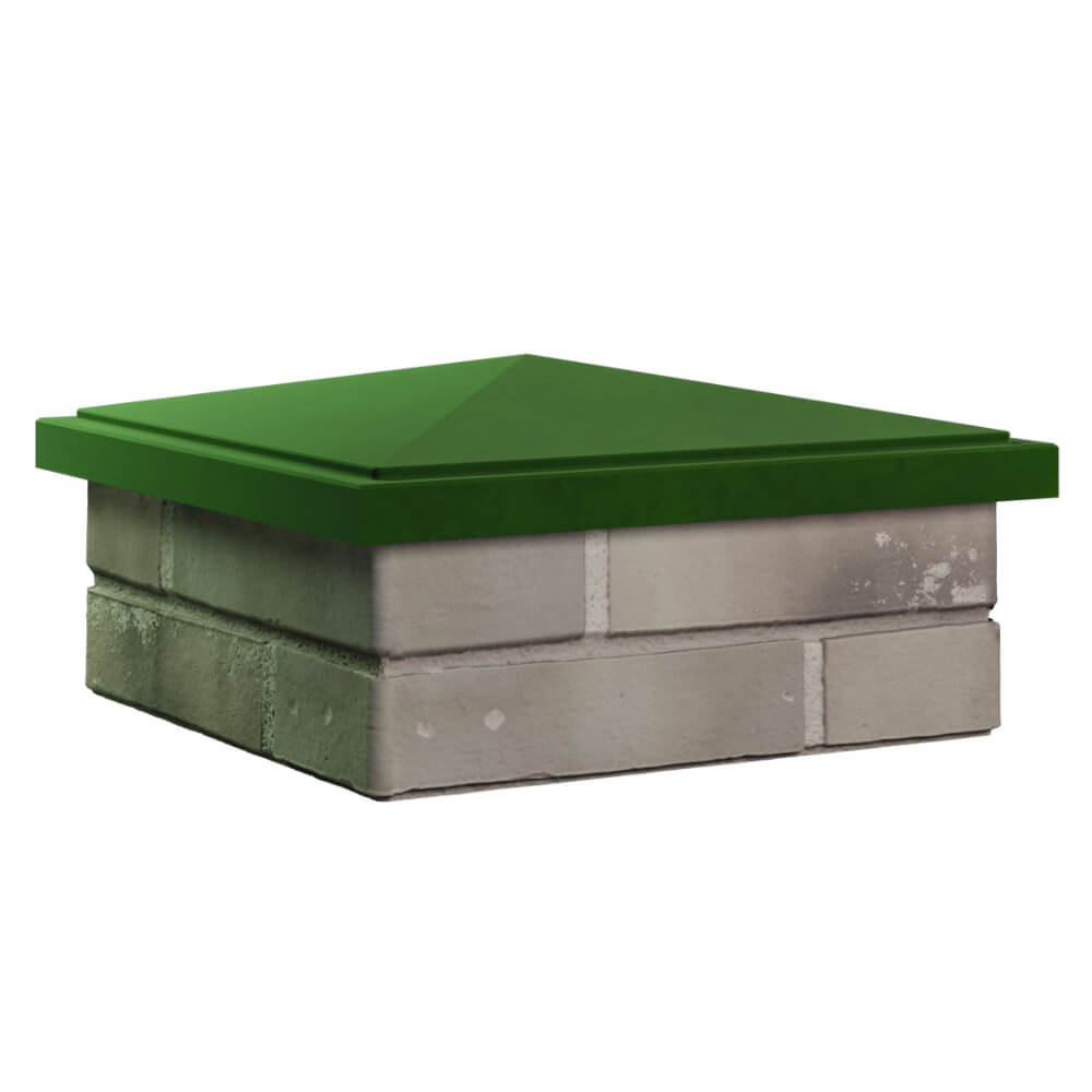 Колпак Zking БонаМоно Зеленый на столб 1.5х1.5 кирпича (385х385, 400х400мм) в Старом Осколе фото