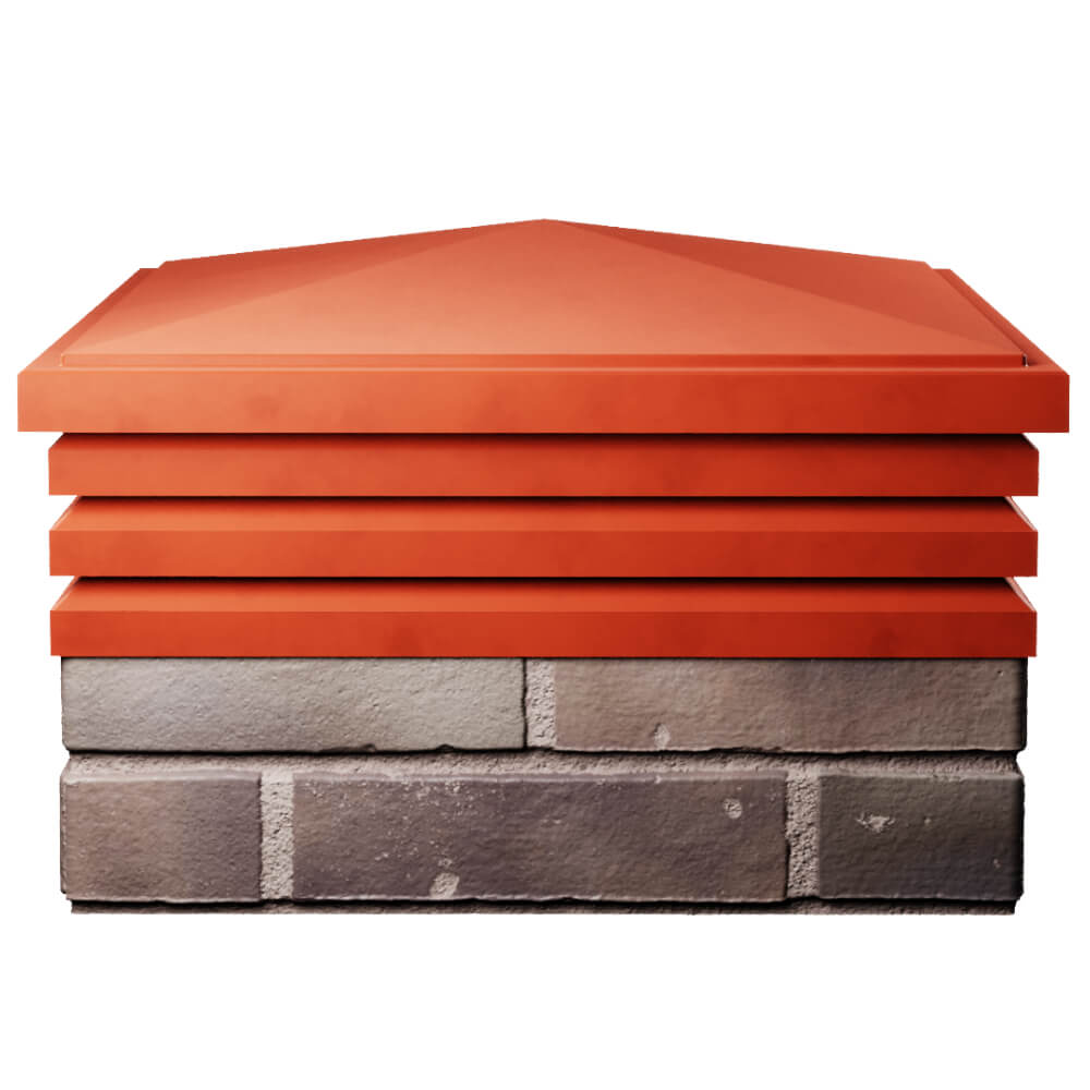 Колпак Zking Бона ХайТек Красный на столб 2х2 кирпича (513х513мм) Старый Оскол фото