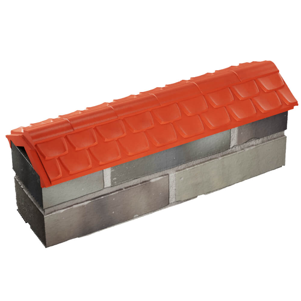 Парапет Zking Эльбрус Красный с посадкой на 0.5 кирпича (130мм) в Старом Осколе фото