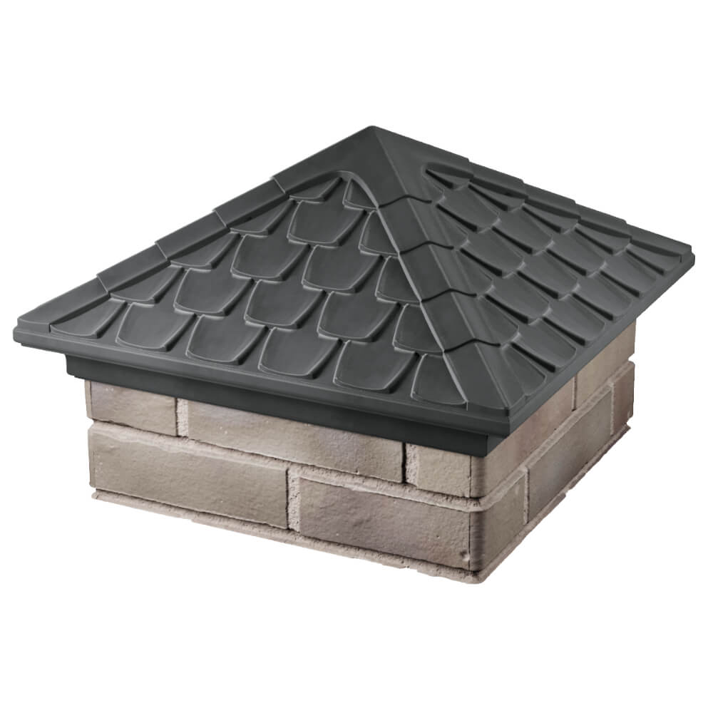 Колпак Zking Эльбрус Серый на столб 1.5х1.5 кирпича (385х385мм) в Старом Осколе фото