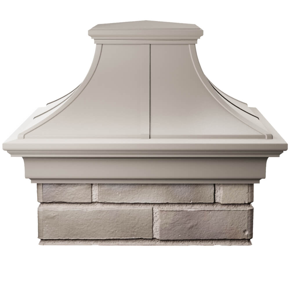 Колпак Zking Монблан Премиум Бежевый на столб 1.5х1.5 кирпича (385х385мм) Старый Оскол фото