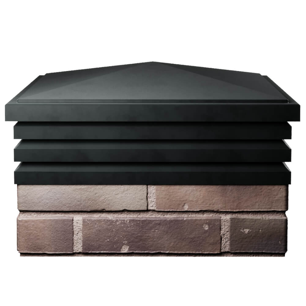 Колпак Zking Бона ХайТек Черный на столб 2х2 кирпича (513х513мм) Старый Оскол фото