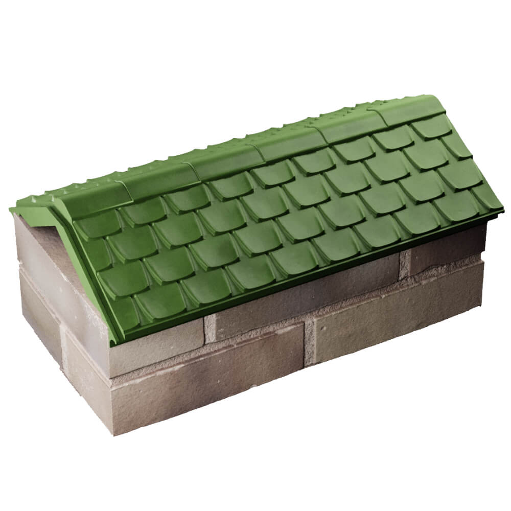 Парапет Zking Эльбрус Зеленый с посадкой на 1 кирпич (255мм) в Старом Осколе фото