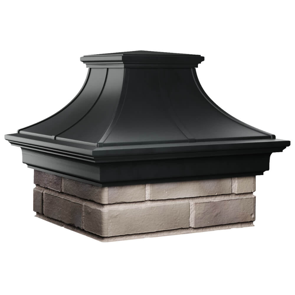 Колпак Zking Монблан Премиум Черный на столб 1.5х1.5 кирпича (385х385мм) в Старом Осколе фото