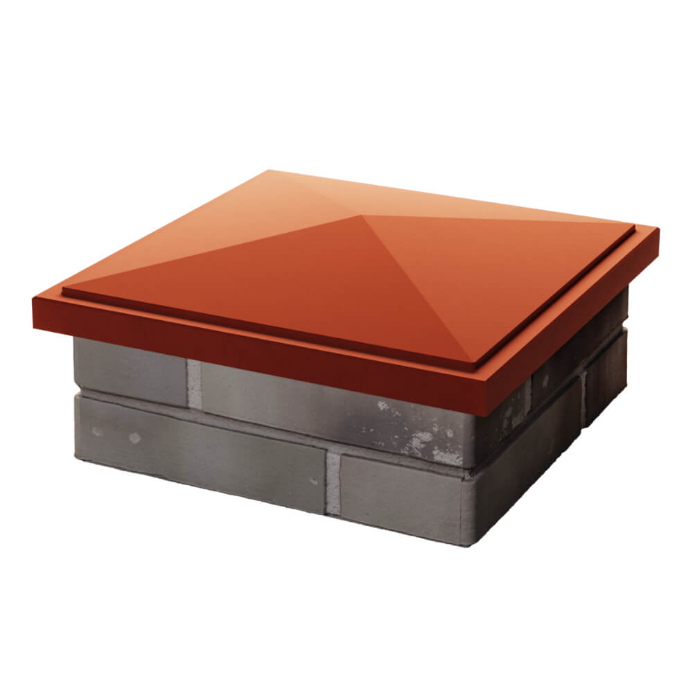 Колпак Zking БонаМоно Красный на столб 1.5х1.5 кирпича (385х385, 400х400мм) в Старом Осколе фото