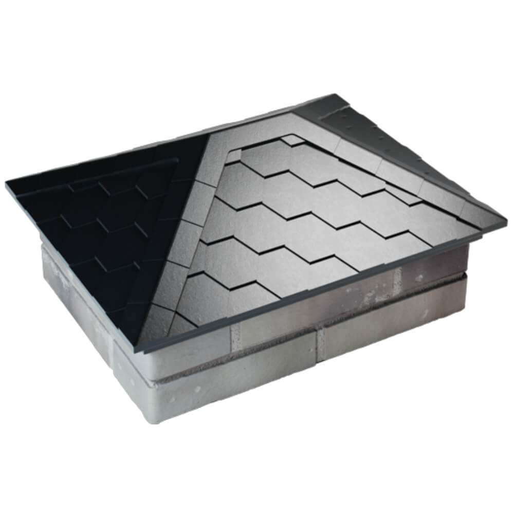 Колпак Zking Эверест Черный на столб 2х1.5 кирпича (520х390мм) Старый Оскол фото