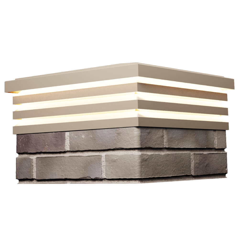 Колпак Zking Бона ХайТек Бежевый на столб 1.5х1.5 кирпича (385х385мм) с подсветкой в Старом Осколе фото