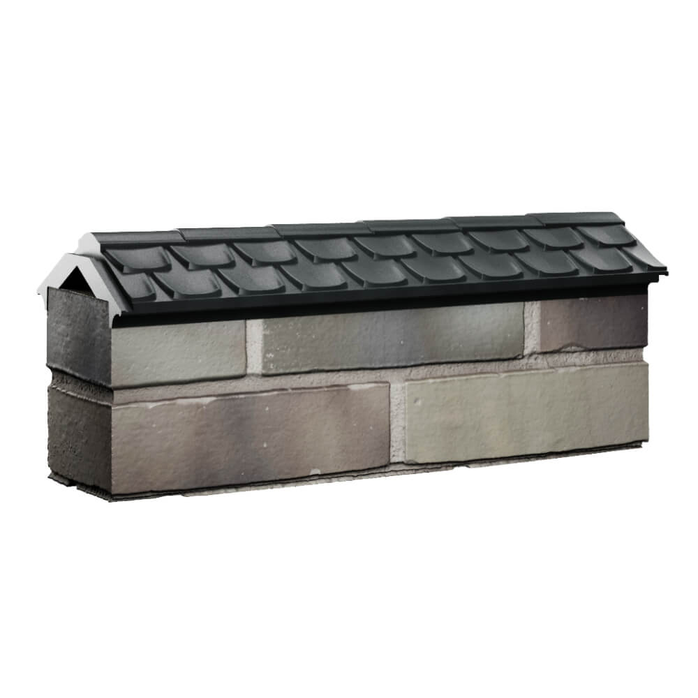 Парапет Zking Эльбрус Черный с посадкой на 0.5 кирпича (130мм) Старый Оскол фото