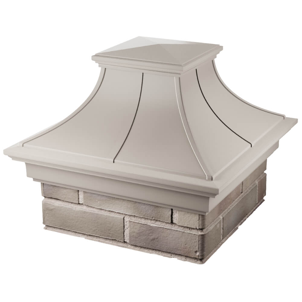 Колпак Zking Монблан Премиум Бежевый на столб 1.5х1.5 кирпича (385х385мм) в Старом Осколе фото