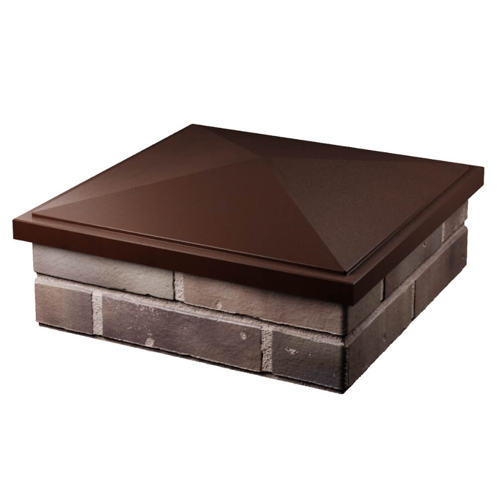 Колпак Zking БонаМоно Коричневый на столб 2х2 кирпича (515х515, 530х530мм) в Старом Осколе фото