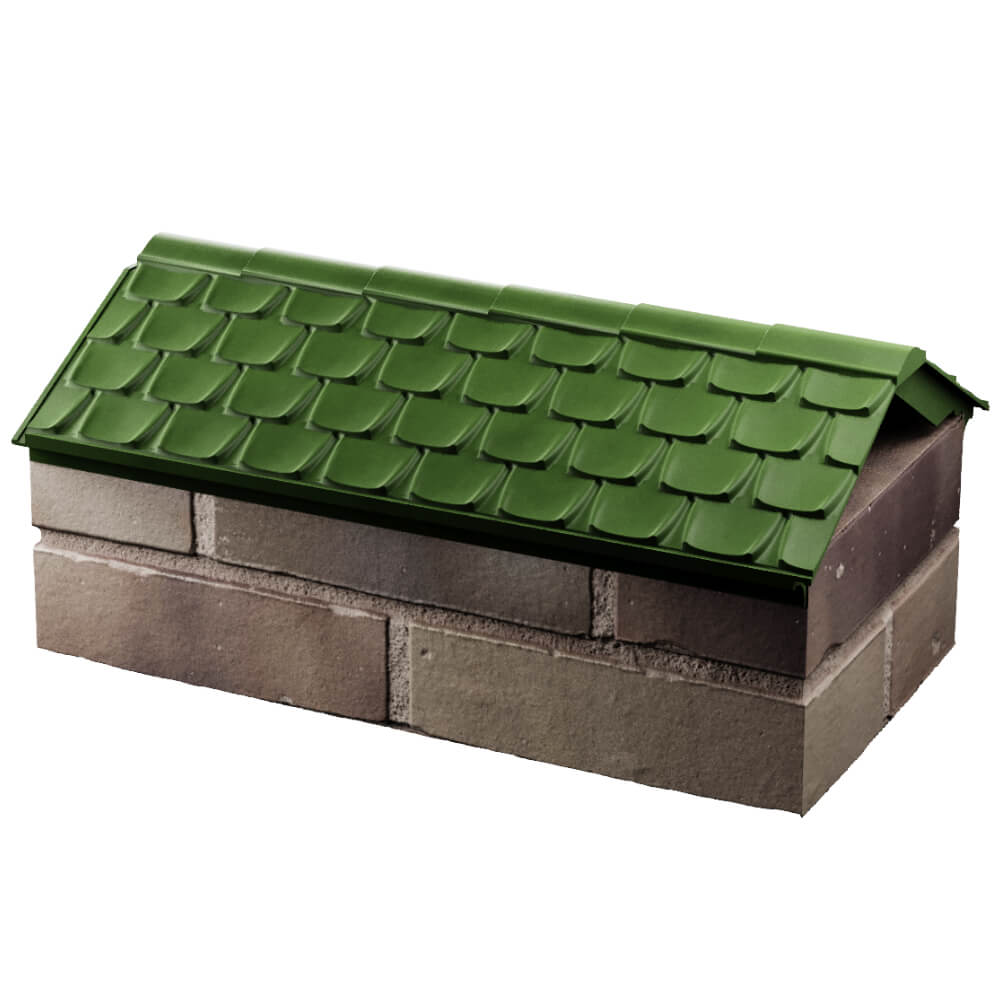 Парапет Zking Эльбрус Зеленый с посадкой на 1 кирпич (255мм) в Старом Осколе фото