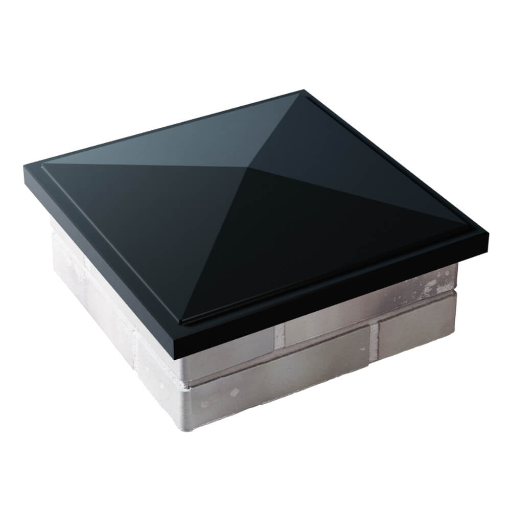 Колпак Zking БонаМоно Черный на столб 1.5х1.5 кирпича (385х385, 400х400мм) в Старом Осколе фото