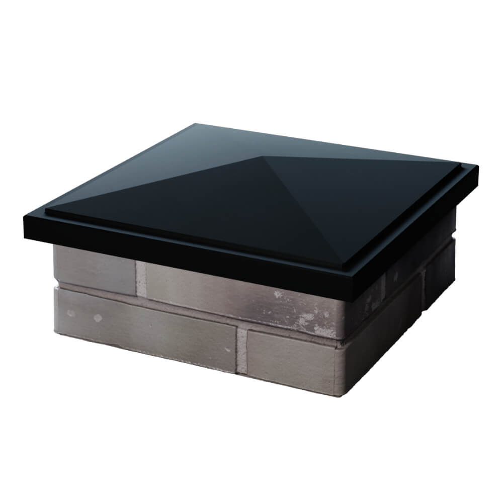 Колпак Zking БонаМоно Черный на столб 1.5х1.5 кирпича (385х385, 400х400мм) в Старом Осколе фото