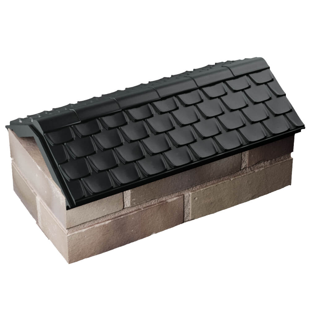 Парапет Zking Эльбрус Черный с посадкой на 1 кирпич (255мм) в Старом Осколе фото