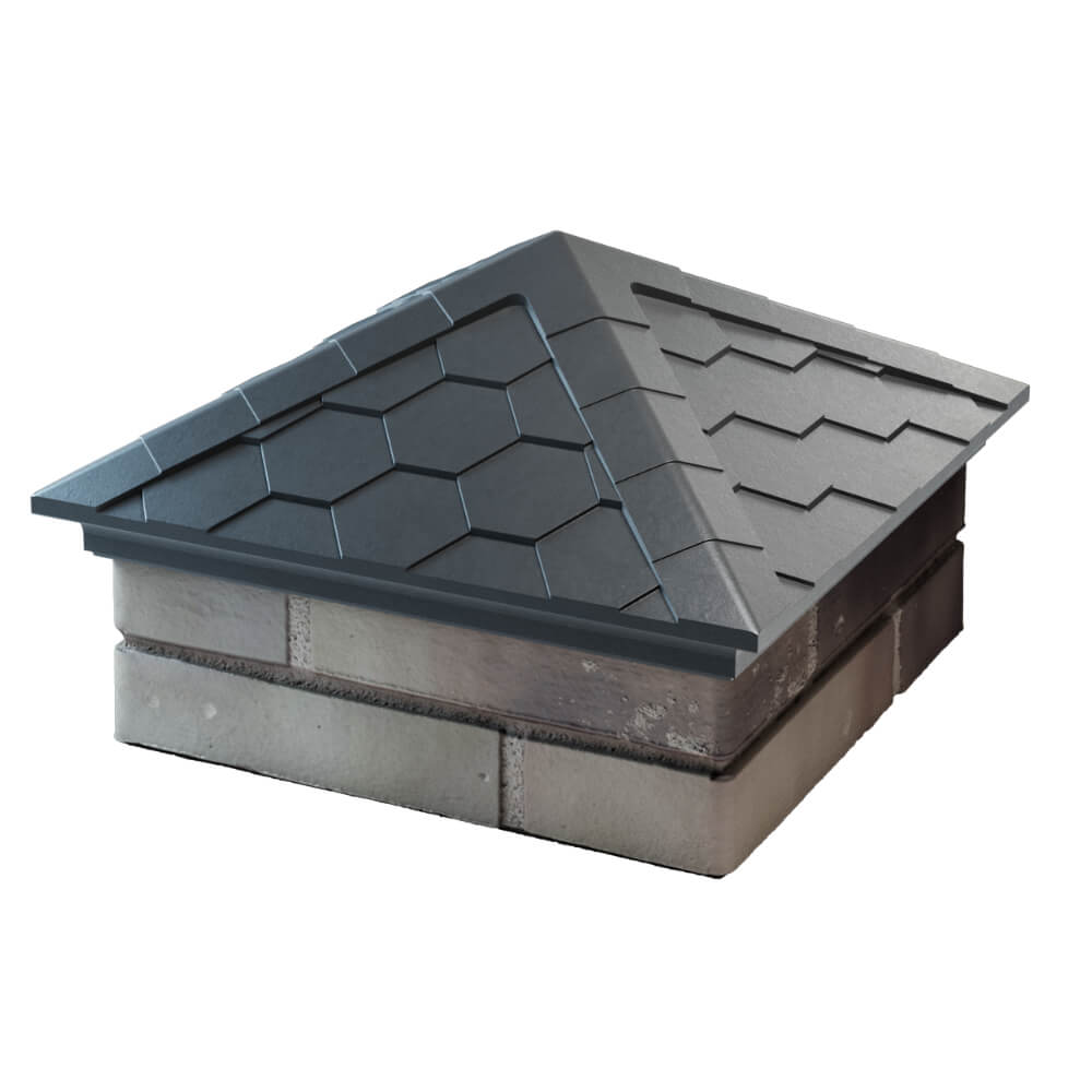 Колпак Zking Эверест Серый на столб 1.5х1.5 кирпича (390х390мм) в Старом Осколе фото