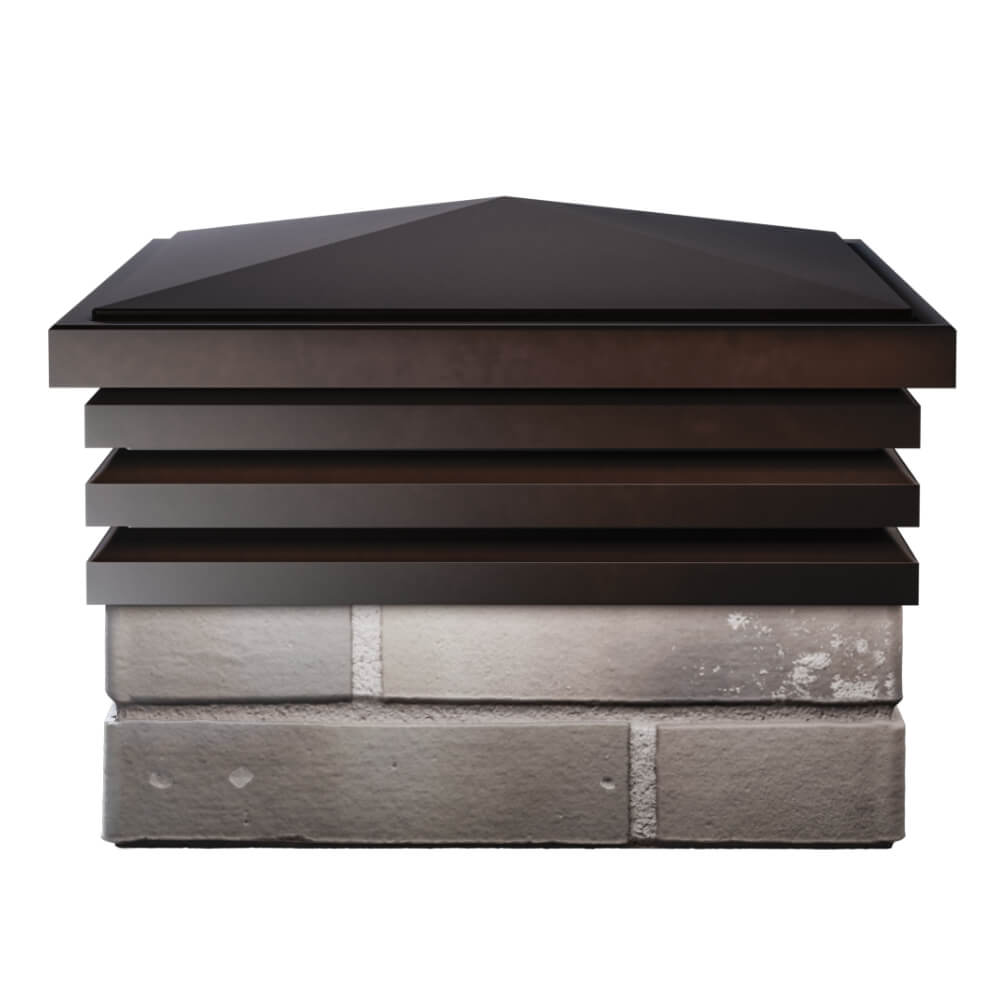 Колпак Zking Бона ХайТек Коричневый на столб 1.5х1.5 кирпича (385х385мм) Старый Оскол фото