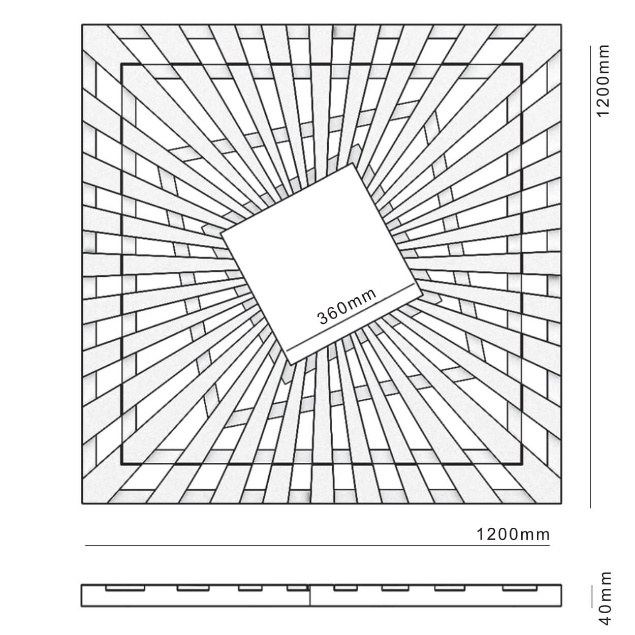 Приствольная решетка для дерева ZKING ATMOSPHERE 1.2х1.2м Черная в Старом Осколе фото